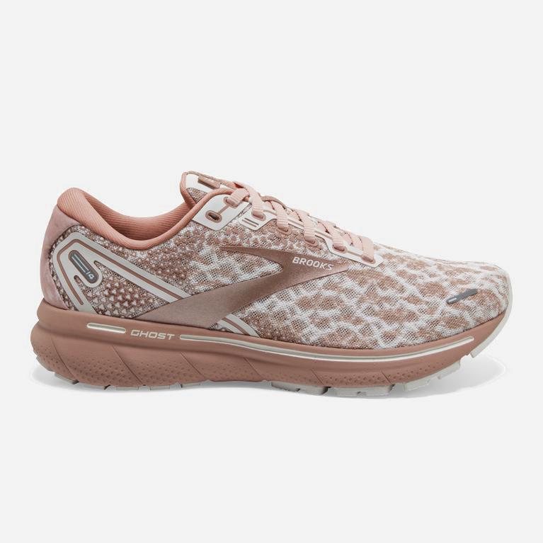 Brooks Women's Ghost 14 Cushioned Road Running Shoes Singapore - Delicacy/Brown/Coral Cloud (59783-M